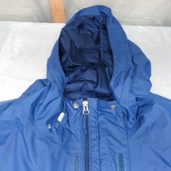 Columbia Rain Jacket Mens XXL Blue Waterproof Hood Wind Light Pack Watertight II - Picture 3 of 12